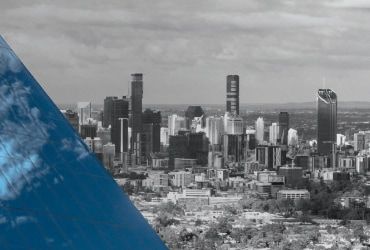 Black and white photo of Brisbane